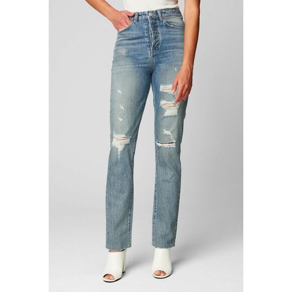 Blank NYC The Cooper Long Slim High Rise Straight Organic Jeans Women Sz 29 - Picture 6 of 8